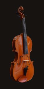Front and side of Andrea Guarneri model viola made by William Castle