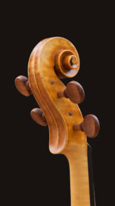 Andrea Guarneri model viola scroll, by William Castle