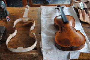 Stainer violin and Stainer model violin
